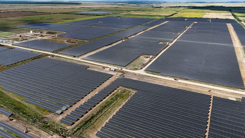 The Butimanu solar park, seen from a drone